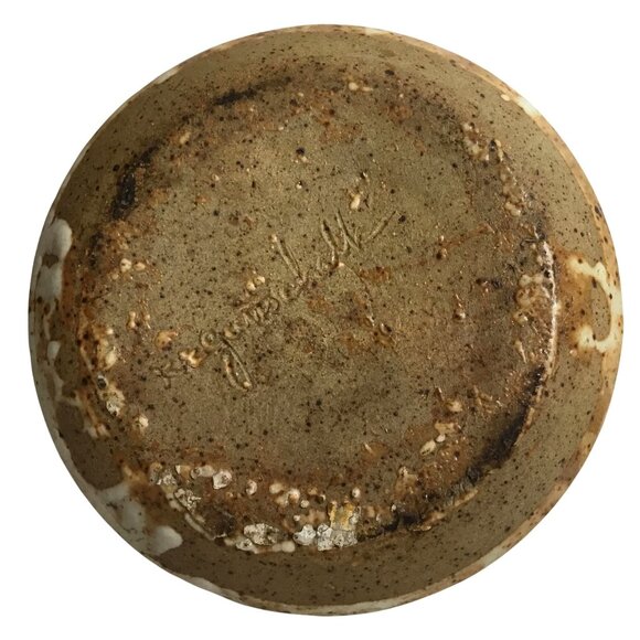 Vintage Wabi-Sabi 6.5" Signed Studio Pottery Stoneware Teapot Speckled/Ash Glaze - Picture 12 of 13